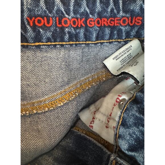 ALICE +‎ OLIVIA JEANS Rye Skirt Braided Denim Maxi Women's Size 24 Blue - Picture 7 of 9